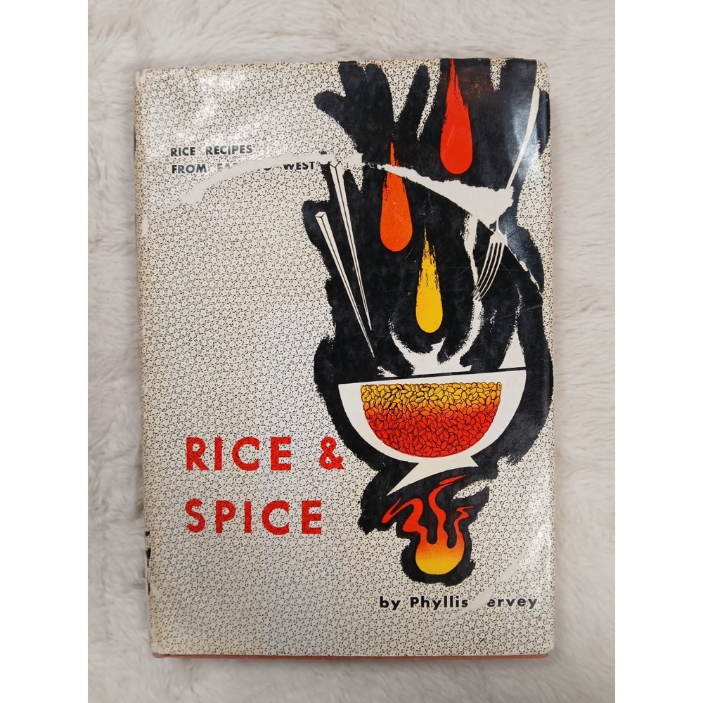 RARE Rice & Spice, Rice‎ Recipes East to West Cookbook Phyllis Jervey 1964 Japan